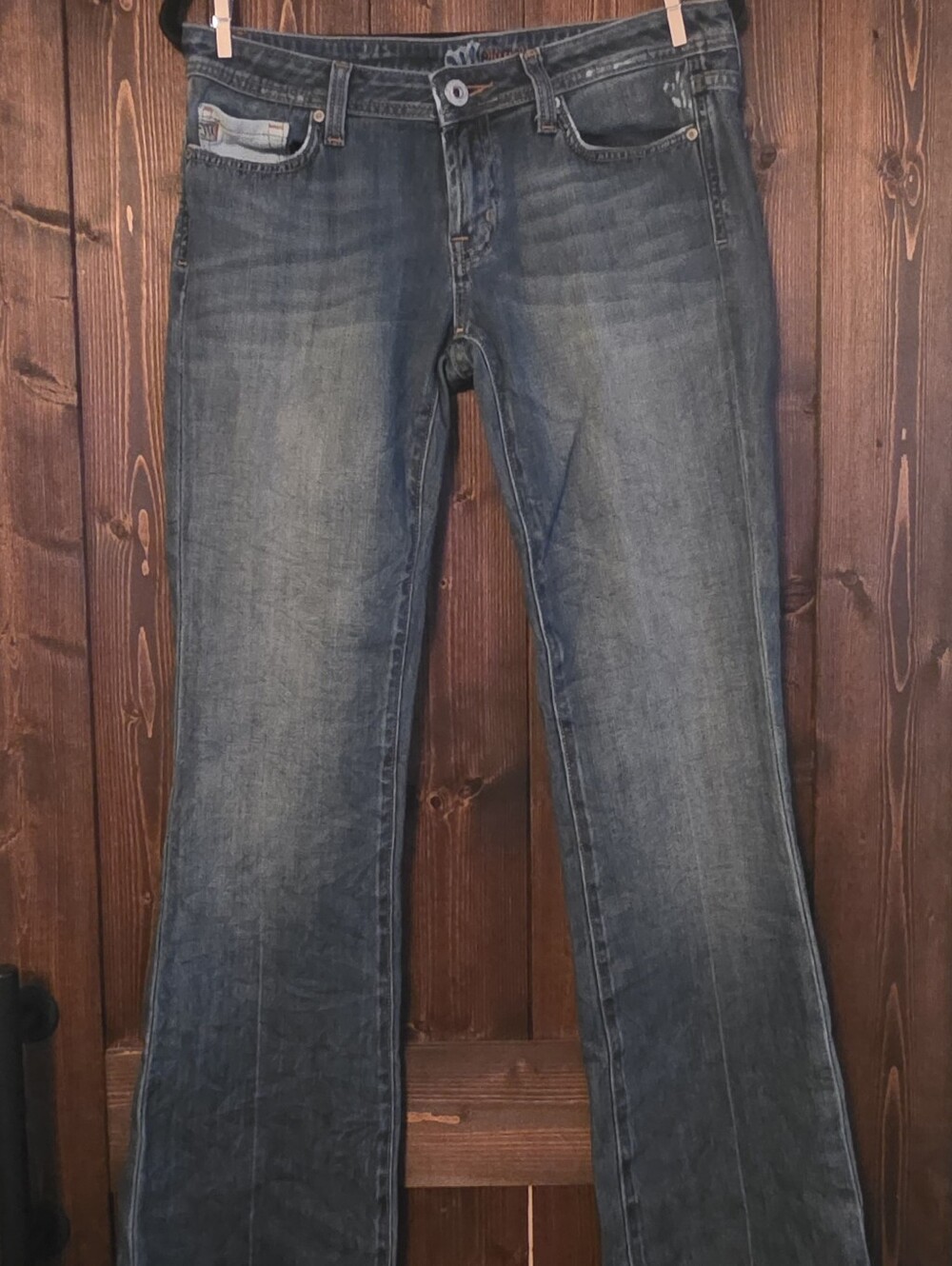 Miss Me Thick Stitch Flap Pocket Bootcut Jeans